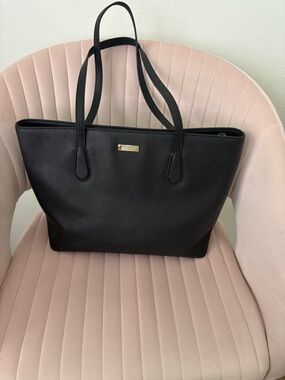 Kate Spade Black Leather Tote Bag